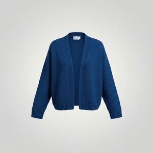 Tanner Cardigan Sweater Women Large Blue Vintage Wool Retro Layering Grandmacore
